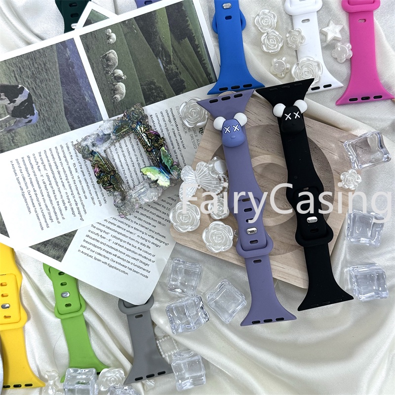 Sim Dây Đeo Silicon Hoạt Hình Cho Đồng Hồ Thông Minh apple watch ultra 2 49mm series 9 45mm 41mm 40mm 38mm iwatch 8 7 6 5 4 3 2 1