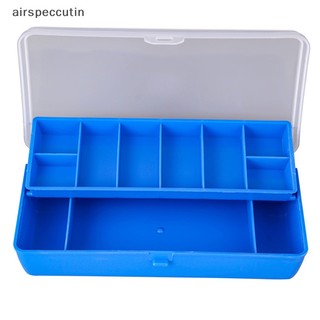 Airspecutin Hộp Câu Cá Di Động 11 Ngăn Hộp Bảo Quản Hai Tầng Cá Chép Phụ Kiện Câu Cá Dụ Móc Hộp Dụng Cụ EN