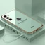 Ôp Điện Thoại Silicon Dẻo Tráng Gương Họa Tiết Lá Phong Thời Trang Cho samsung galaxy a14 a24 a34 a54 a35 a55 a15 a25 4g 5g Ốp