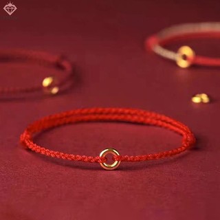 [PCWKKef] Vòng tròn tay có thể điều chỉnh Vòng tay dây màu đỏ may mắn Nam nữ Ch Lắc tay Vòng chân cho người bạn Tình nhân Quà tặng phước lành Mới