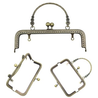 METALWRK Ví Khung Kiss Clasp, Kim Loại Vintage Ví Khóa Khung, Túi Mini Túi Phần Cứng Kiss Khóa Túi Làm