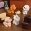 PWSEND Tượng chó thu nhỏ, Vườn cổ tích Mini Tượng chó con dễ thương, Phụ kiện hoạt hình thủ công Phong cảnh vi mô Chó hoạt hình