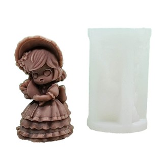 DE Khuôn Silicon Handmade Công Chúa Cô Gái Tượng Thủ Công Thạch Cao Nhựa Làm Dụng Cụ Xà Phòng Thạch Cao Khuôn Trang Trí