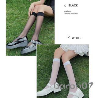 Vớ Sheer Thời Trang Nữ Co Giãn Cao Màu Trơn Trong Suốt Vớ Mỏng Dài Bắp Chân