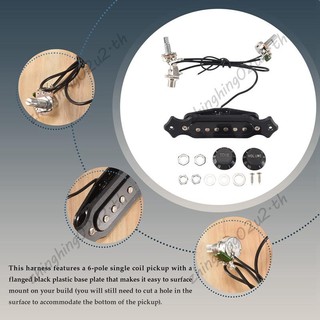Pre-Wired 6 Dây Đơn Cuộn Dây Có Âm Lượng & Âm Thanh Nồi Cho Hộp Điện Guitar Hộp Điện Đàn Guitar