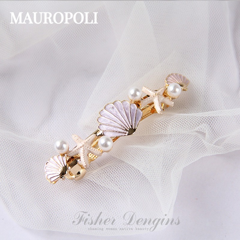 Mauropoli [Hàng Có Sẵn] Kẹp Tóc Hình Vỏ Sò / Sao Biển / Ngọc Trai Phong Cách Hàn Quốc
