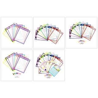 Dusur Có Thể Tái Sử Dụng Tay Nhựa Bảo Vệ Các Loại Màu Sắc Chống Thấm Nước Worksheet Pocket