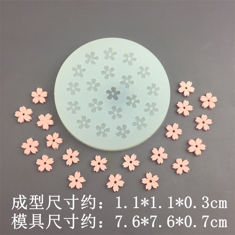 Khuôn Silicone 20 Lỗ Hình Hoa Anh Đào Mini Làm Bánh Diy