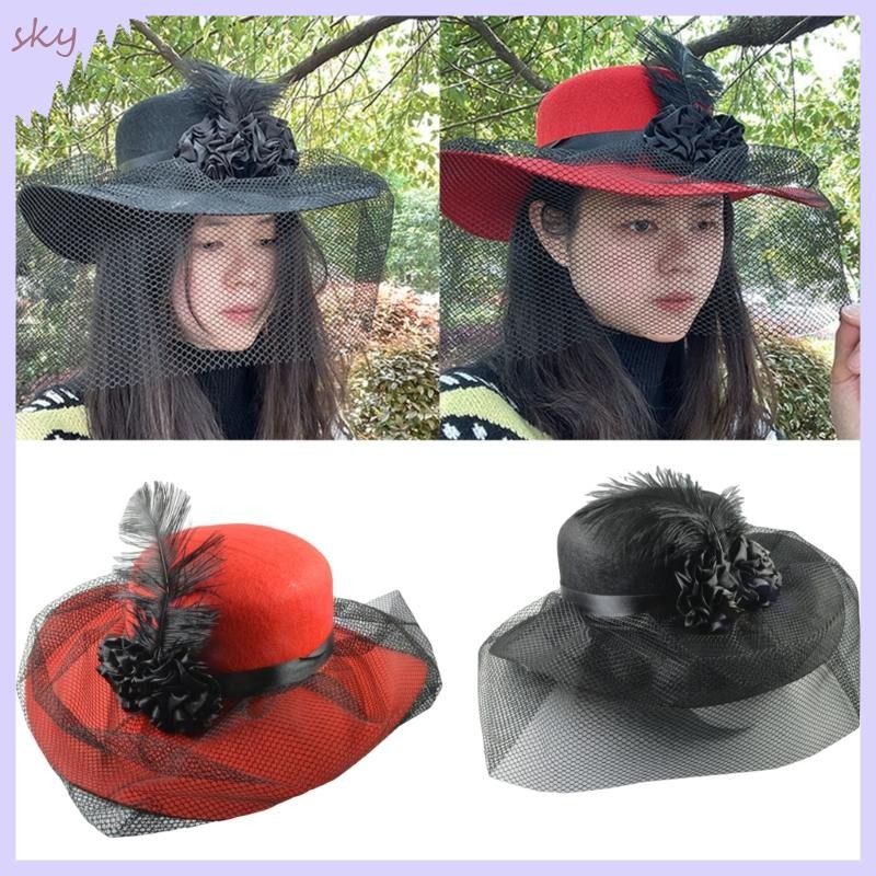 Mũ dự tiệc bầu trời Mũ Derby có tấm che mặt Nhà thờ Mũ Fascinator có lưới Mũ cưới