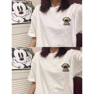 HIIXIIVI Áo Thun Unisex Tay Ngắn Cổ Tròn Baggy In Độc Đáo Cho Cặp Đôi