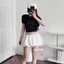 Áo Thun Ren Tay Ngắn Cổ Tròn Kiểu Dáng Croptop, Áo Kiểu Nữ Ren Ôm Body Chất Xốp Quyến Rũ Cho Nữ_A4