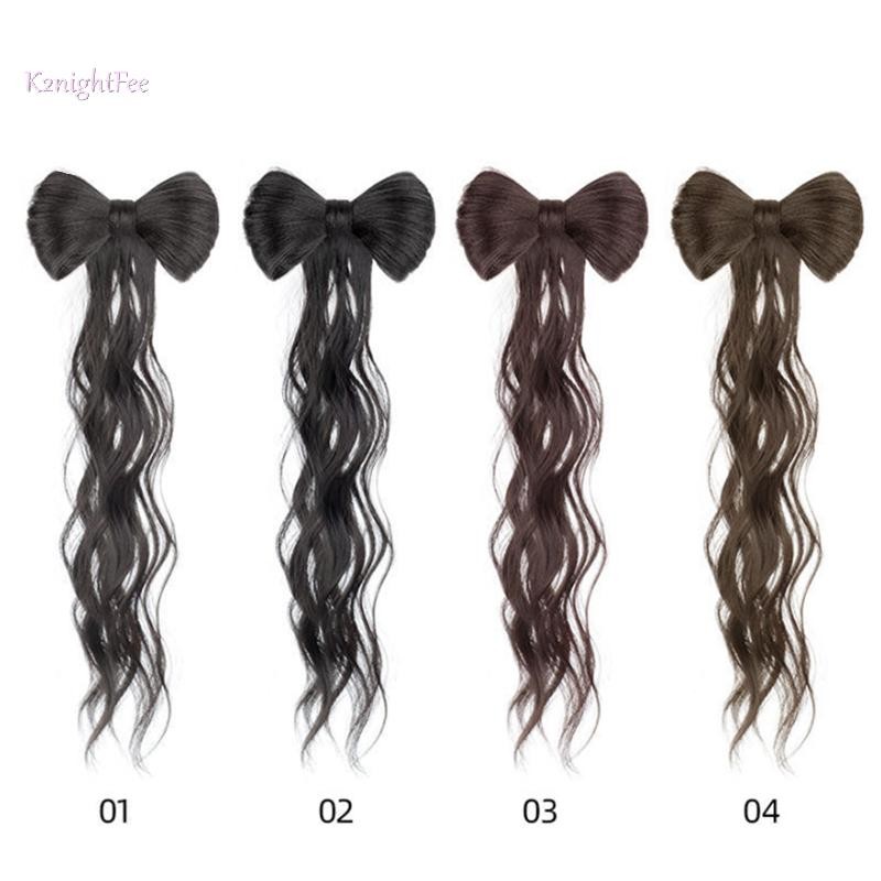 K2nightfee Tổng Hợp Nơ Bun Chignon Với Xoăn sel Chịu Nhiệt Tự Nhiên Giả Phụ Kiện Tóc Lông Tơ Nơ Tóc Giả Dụng Cụ Tạo Kiểu VN