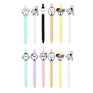 SA 6 Cái Bút Bi Hình Răng 1 0MM Bút Bi Có Thể Thu Vào Cho Y Tá