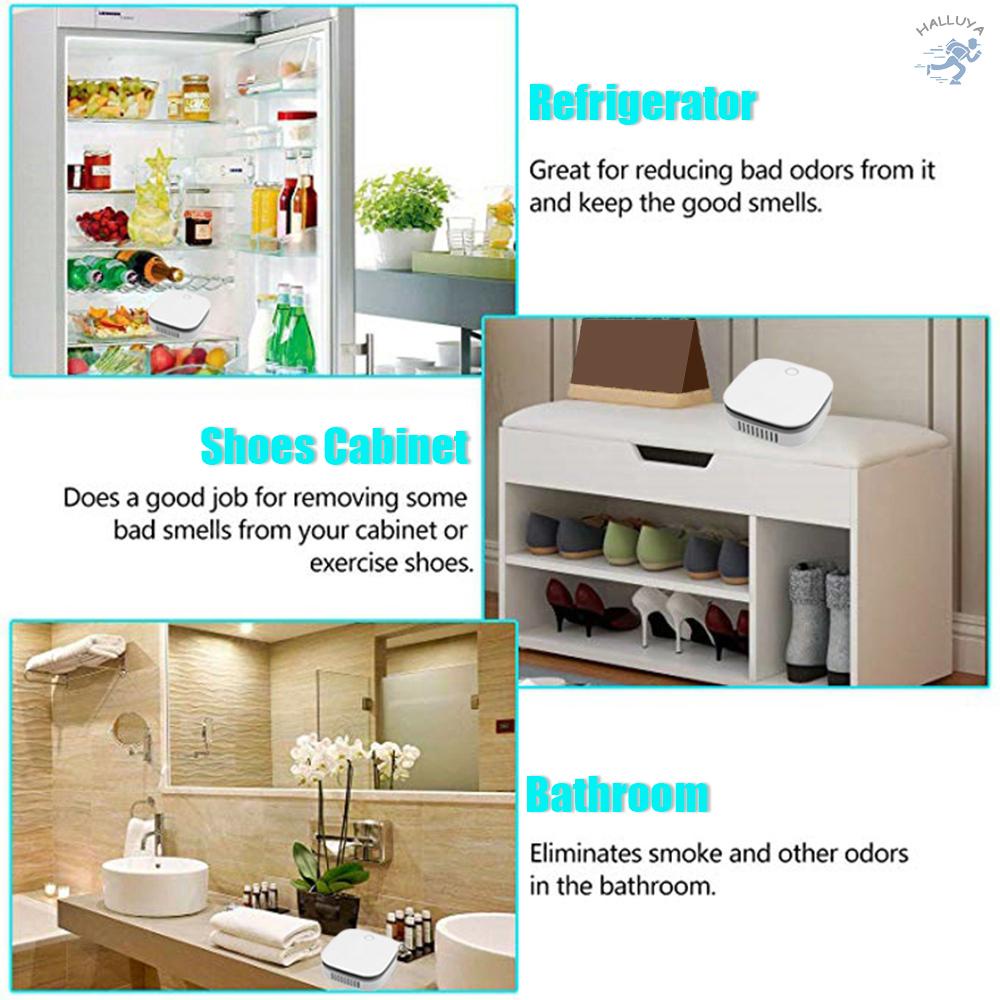 Portable Air Purifier Ozone Generator O3 Negative Ion Deodorizer Sterilizer Odor Remover Eliminating with Timer 2 Modes Ozone Machine for Home Car Office