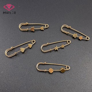 Ghim cài thu gọn thắt lưng quần jean HWETR hợp kim kiểu gấu ngôi sao trái tim cổ điển