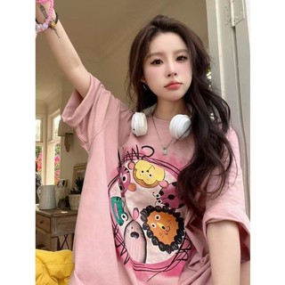 Áo thun ngắn tay in thời trang dành cho nữ mùa hè mới phong cách Hàn Quốc cổ tròn