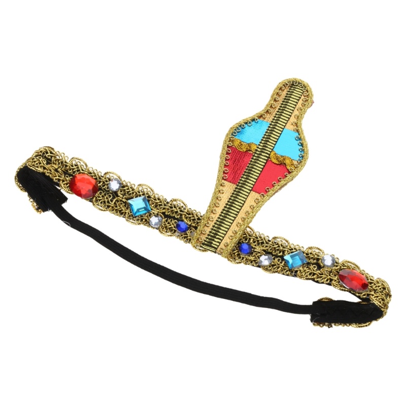 Dassbsug Unisex Co Giãn Ai Cập Băng Đô Cosplay Cleopatra Carnivals Rave Đảng Băng Đô Quấn Tóc