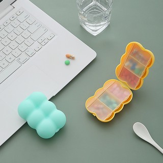 MEOWU Hộp Đựng Thuốc 6 Ngăn Gia Đình Hàng Ngày Mini Nhỏ Gọn Bỏ Túi Tiện Lợi Chống Thấm Nước