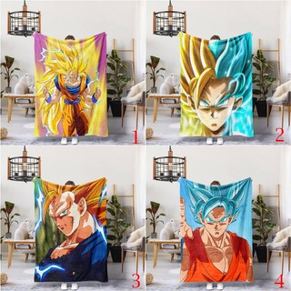 Dragon Ball Flannel Chăn Son Goku Chăn Quà Tặng Thiết Thực Cho Gia Đình Và Bạn Bè In Một Mặt Flannel Chăn Điều Hòa Không Khí Chăn Ngủ Văn Phòng Chăn