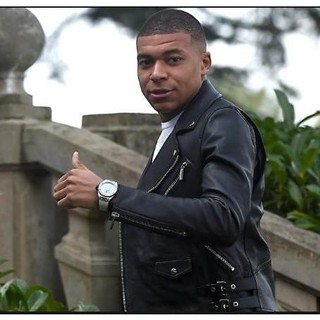 Áo khoác da nam, áo da thật cao cấp Fttleather Biker Jacket Da Dê - Phiên Bản Kylian Mbappé - AD310D