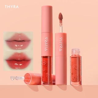 Thyra Áo mưa son bóng hai đầu tráng gương nước không phai màu không dính cốc áo mưa cho nữ