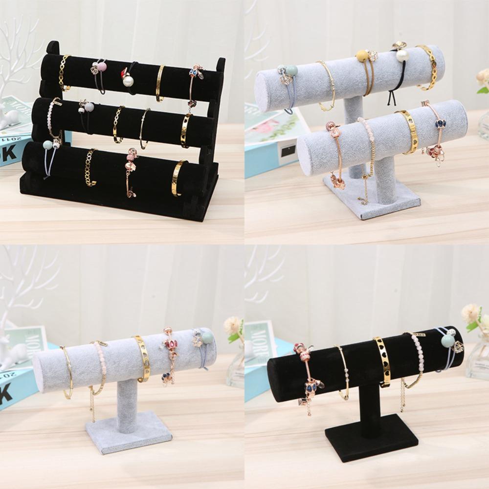Giá đỡ T-Bar YUUKII, Giá trưng bày trang sức vòng tay đa năng, Đồng hồ tinh tế Băng đô trang sức hai đôi
