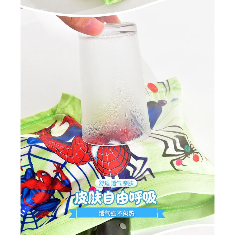 4 Gói 2 Tuổi-11 Tuổi Bé Trai Trẻ Em Quần Lót Bé Hoạt Hình Bé Gái Boxer Quần Lót Bé Trai Đồ Lót Ultraman Người Nhện Paws Quần Lót