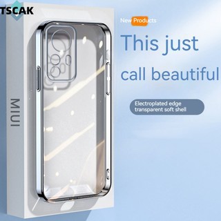 Ốp Điện Thoại Trong Suốt Mạ Điện Đơn Giản Chất Lượng Cao Cho xiaomi poco x5 f5 pro f4 f3 gt m5s