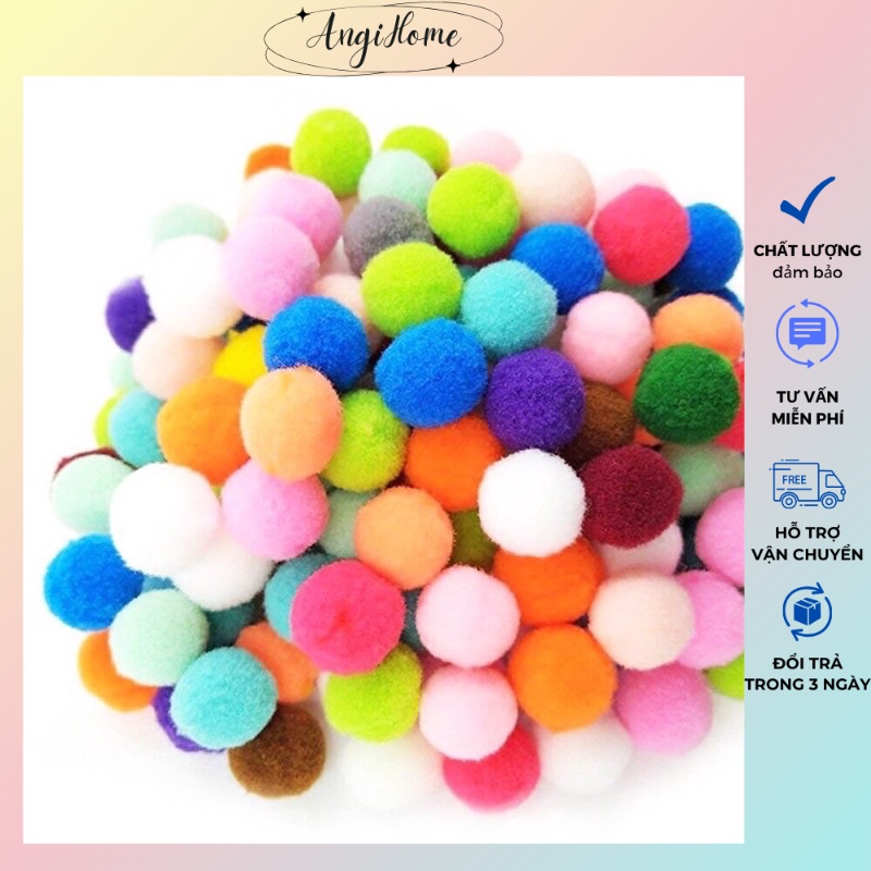 Sét 20 quả bông Pompom làm đồ handmade ANGIHOME