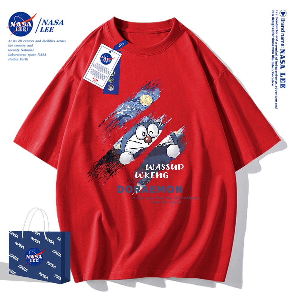 Áo Thun Ngắn Tay Nasa – Cotton Nguyên Chất, Phong Cách Mới Mùa Hè 2024, Dành Cho Nam, Thanh Niên
