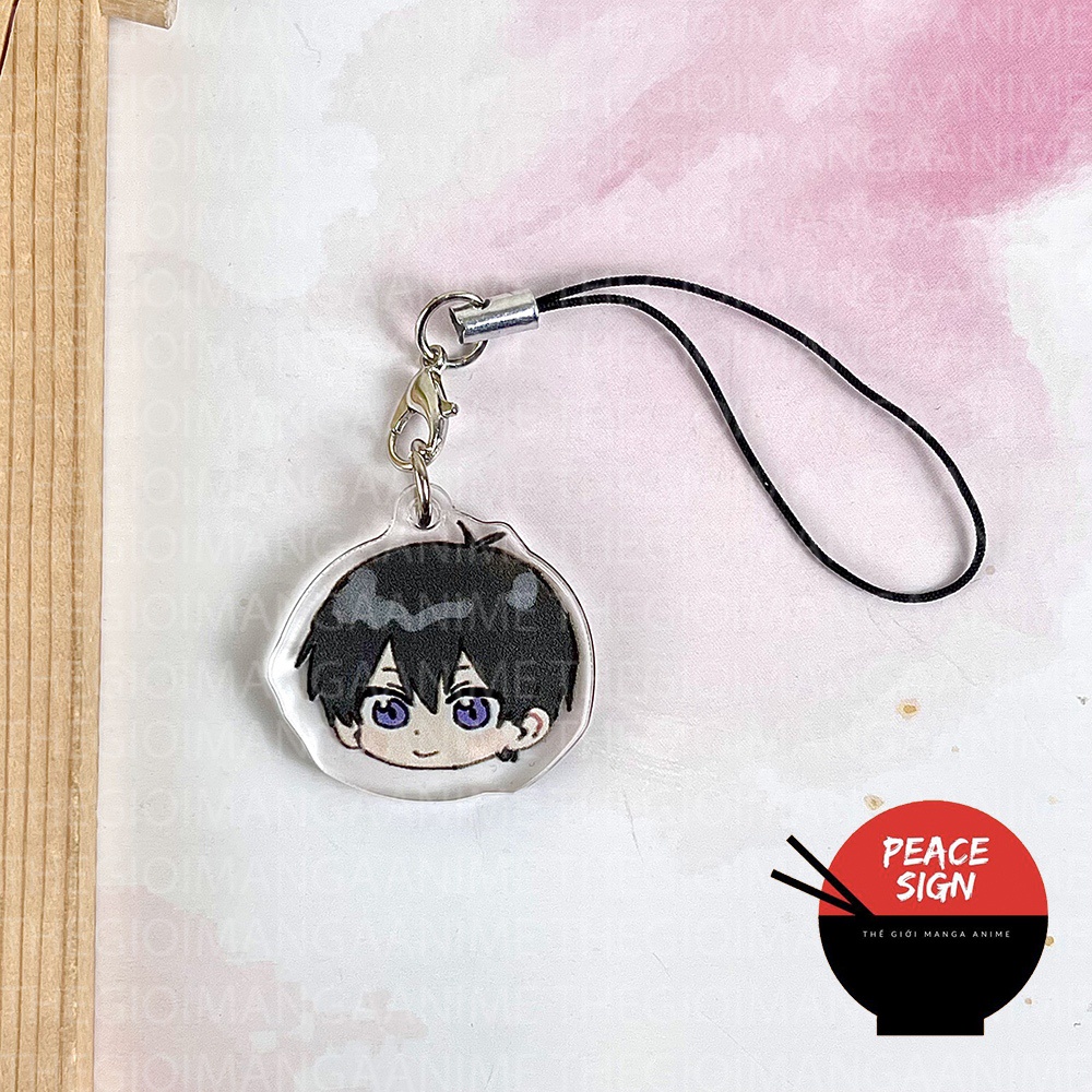 ( BIỂU CẢM ) Dây treo điện thoại BLUE LOCK mica acrylic móc khóa anime nagi chigiri isagi bachira kaiser ness móc khóa