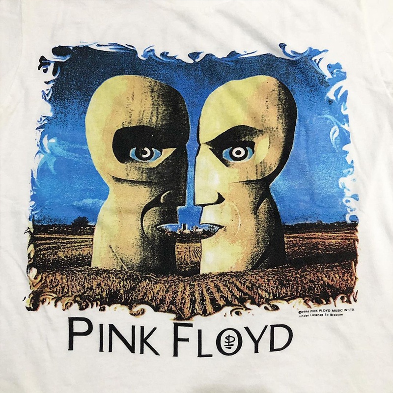 Áo Thun Ngắn Tay In Hình pink floyd Phong Cách vintage