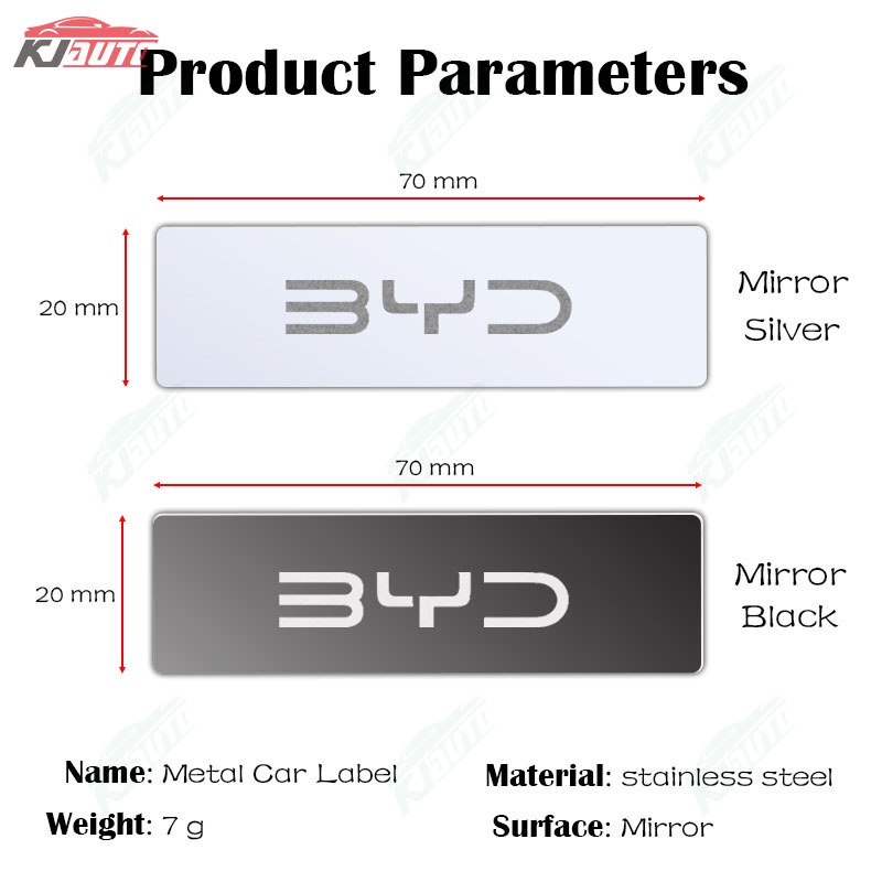 Miếng Dán logo 3d Bằng Kim Loại Tráng Gương Trang Trí Xe Hơi byd atto 3 dolphin