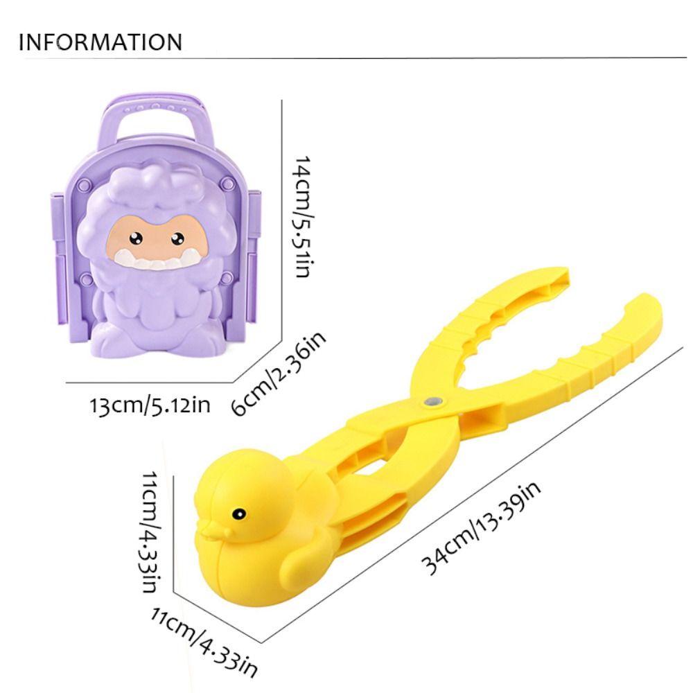 QEARY Khủng Long Snowball Maker Khuôn, Thể Thao Trái Tim Vịt Tuyết Kẹp, Di Động Montessori Người Tuyết Gấu Ngoài Trời Mùa Đông Đồ Chơi Bé Gái