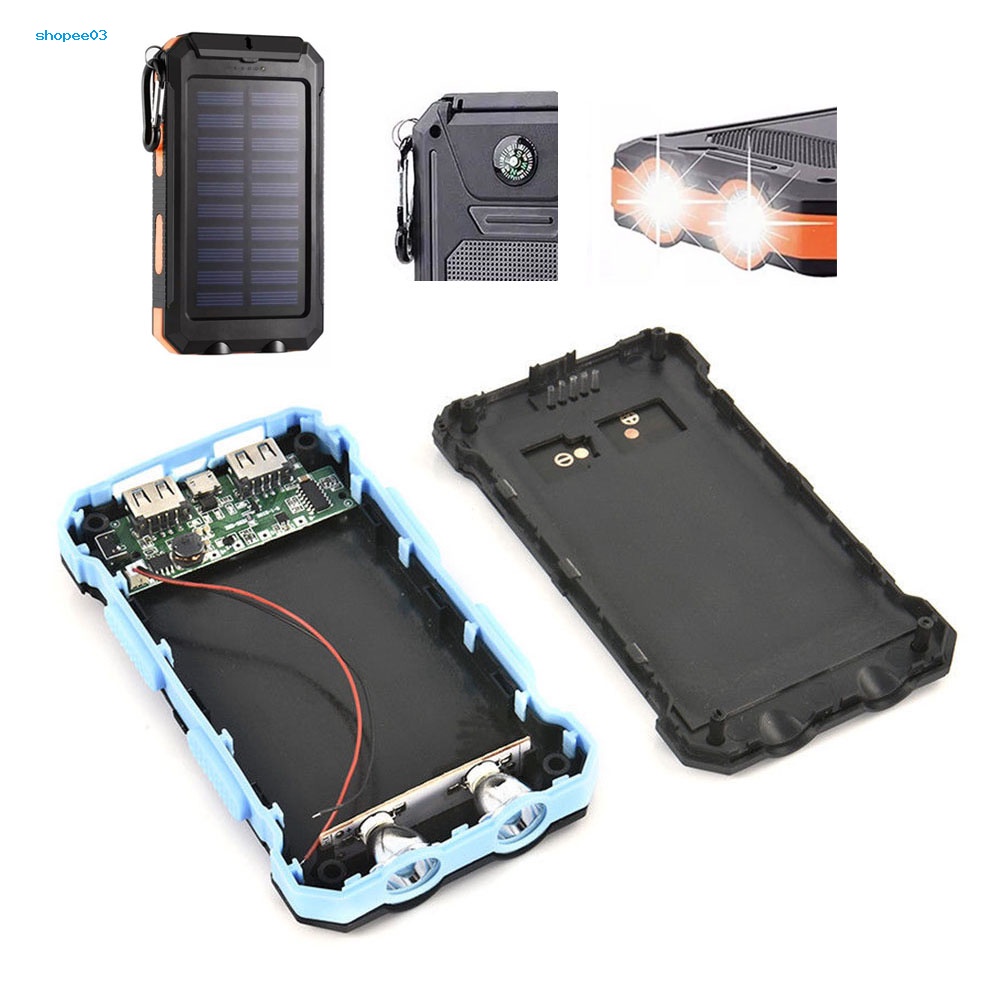 Hộp Sạc Dự Phòng Hai Cổng USB Sử Dụng Năng Lượng Mặt Trời DIY