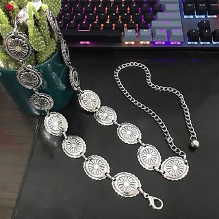 Julyhot Dây Xích Kim Loại Dành Cho Nữ Bò Cô Gái Miền Tây Dây Xích Thắt Lưng Có Thể Điều Chỉnh Concho Cho Áo Len Váy Quần Jean Massivedeals