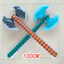 Đồ chơi bơm hơi, kiếm cướp biển pixel, dao bơm hơi cho trẻ em, đồ chơi gạch khảm, búa kiếm, rìu, quà tặng Halloween Giáng sinh, đạo cụ