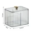Hộp đựng khăn choàng FAVORITEGOODS, Acrylic với 3 ngăn đựng mỹ phẩm, có nắp đậy Giá đỡ khăn bông chống bụi cho bàn trang điểm