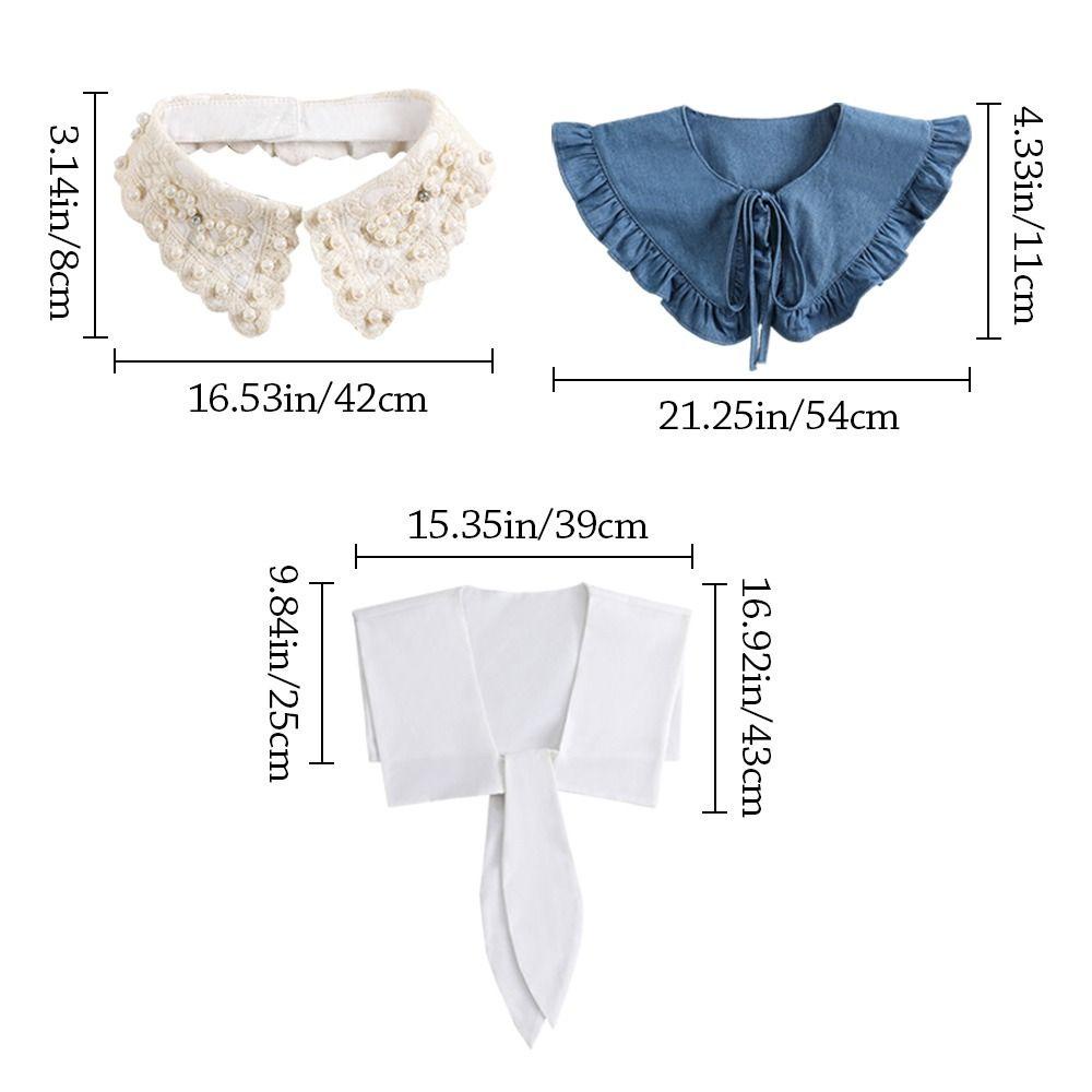 MERIGGIARE Ve Áo, Áo Sơ Mi Cotton Cổ Điển Cổ Giả, Áo Sơ Mi Nữ Cổ Điển Có Thể Tháo Rời Cổ Giả