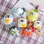 FUJIOU Bữa Sáng Series Chim Cánh Cụt Mặt Dây Chuyền, Bánh Mì Sữa Sang Trọng Ví Đựng Tiền Xu, Xúc Xích Di Động Túi Đựng Tai Nghe Trứng Chiên Squeak Móc Khóa Cô Gái