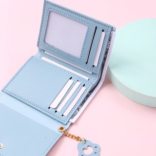 Ví Da Gấp Ba mini Thời Trang Cao Cấp Cho Nữ