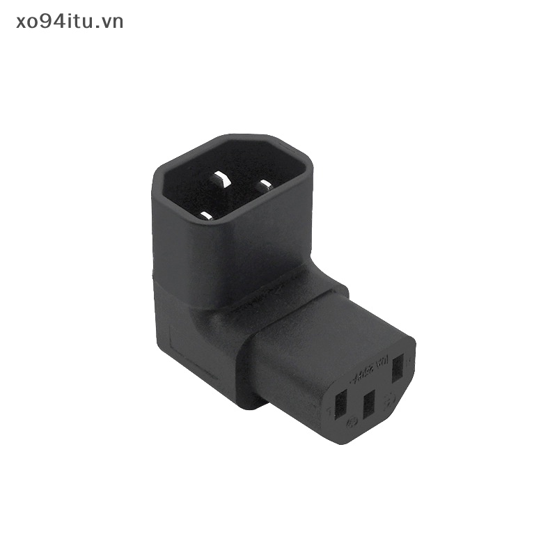 Xoitu Đầu Nối Chuyển Đổi Nguồn Điện 10a 3pin iec 90 Độ iec 320 c14 male Sang c13 female ac Cho lcd led wall vn