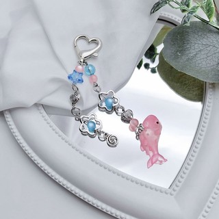 KRA Star Đính Hạt Móc Khóa Cho Ba Lô Ví Trang Trí Rỗng Hoa Móc Khóa Trang Trí