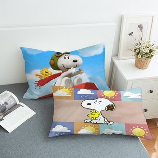 Vỏ gối hình chữ nhật Snoopy Vỏ gối Polyester in một mặt Vỏ gối Sofa Đệm trang trí nhà cửa (Không có lõi)