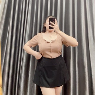 Quần váy nữ bigsize, Giả váy bigsize lưng thun co dãn phom rộng từ 60-100kg xinh xắn dễ phối  GVC