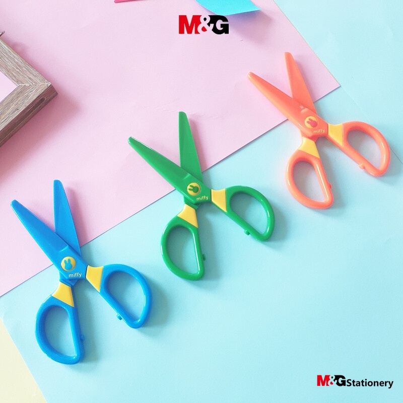 1 Kéo Cắt Giấy handmade Bằng Nhựa M&G series miffy Cho Học Sinh diy 1 Cái