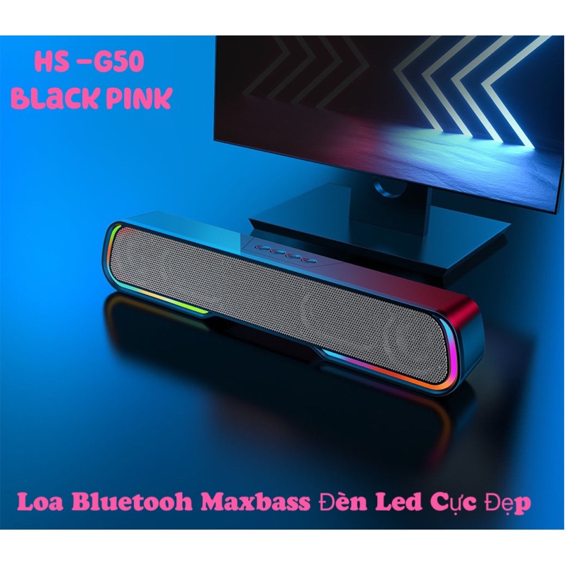 Loa Thanh Gaming Máy Tính Soundbar Bluetooth Để Bàn HSG50 Led Rgb Loa
