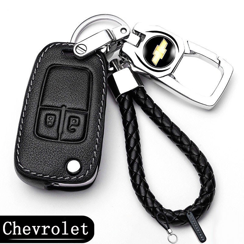 Vỏ Da Bảo Vệ Chìa Khóa Xe Hơi Chevrolet / Colorado Cruze Sonic Trailblazer Kèm Móc Khóa