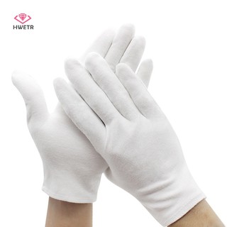 1 Đôi Găng Tay cotton Màu Trắng Thấm Hút Mồ Hôi Mới
