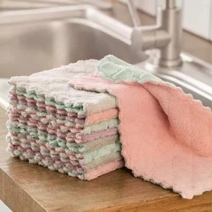 10 Khăn Lau Nhà Bếp Đa Năng 2 mặt Siêu Thấm Nước và mềm mịn